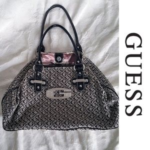 G by Guess Slouchy Monogram Patter Tote Bag